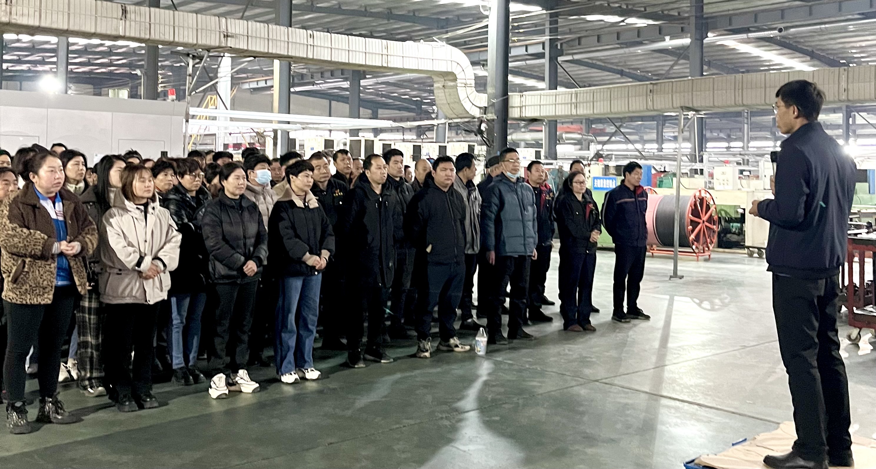 Xingtai Huanri Rubber and Plastic Products Co., Ltd. held a morning meeting in February